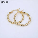Twisted Big Hoop Earrings Women LH30