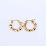Twisted Big Hoop Earrings Women LH30
