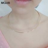 316L Stainless Steel Jewelry Collar 2mm Necklace for Women LH552
