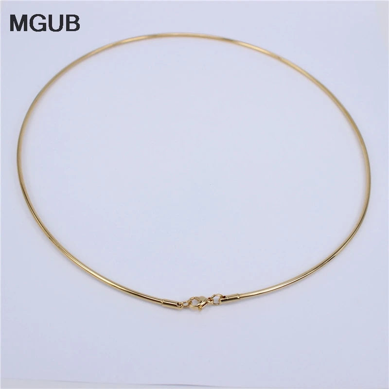 316L Stainless Steel Jewelry Collar 2mm Necklace for Women LH552