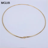 316L Stainless Steel Jewelry Collar 2mm Necklace for Women LH552