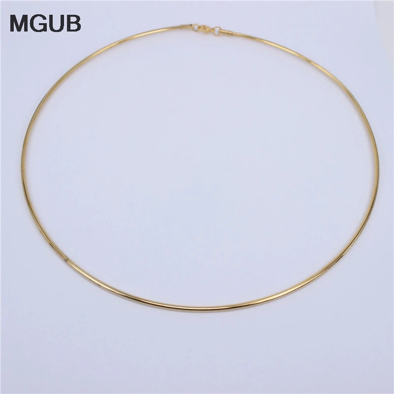 316L Stainless Steel Jewelry Collar 2mm Necklace for Women LH552