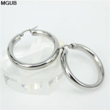 Creole Earrings Stainless Steel Big Round Hoop Earrings for Women