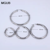 Creole Earrings Stainless Steel Big Round Hoop Earrings for Women