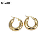 316L stainless steel earrings 20-30mm fine polished smooth LH327