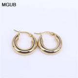 316L stainless steel earrings 20-30mm fine polished smooth LH327