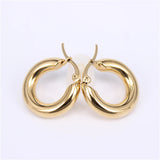 316L stainless steel earrings 20-30mm fine polished smooth LH327