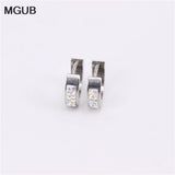 Stainless Steel Crystal Hoop Earrings Set of 12 Pairs Female Models LH547