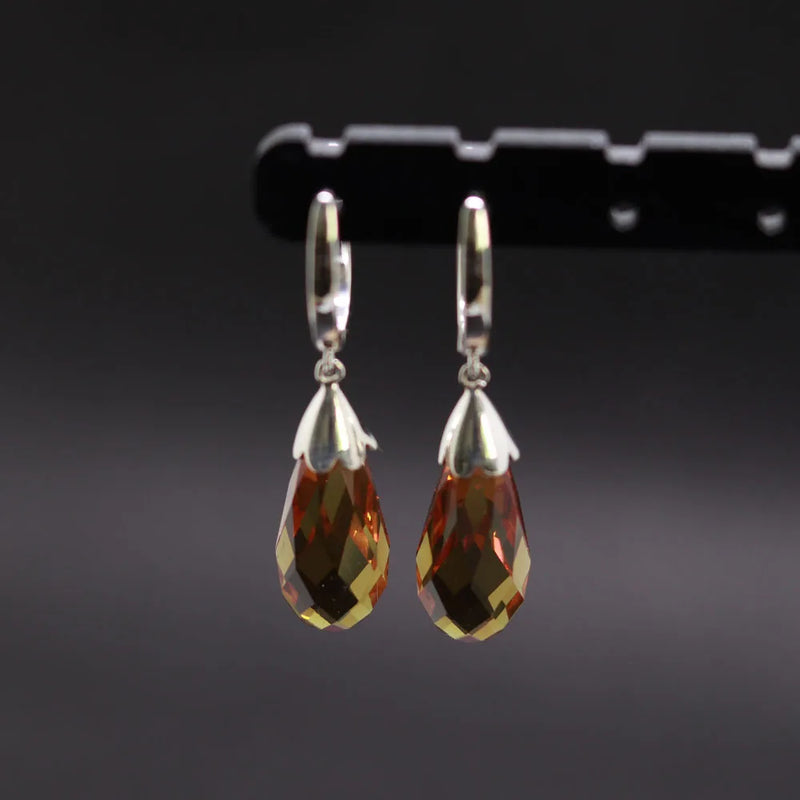 Zultanite Long Water Droplets Earrings 925 Sterling Silver