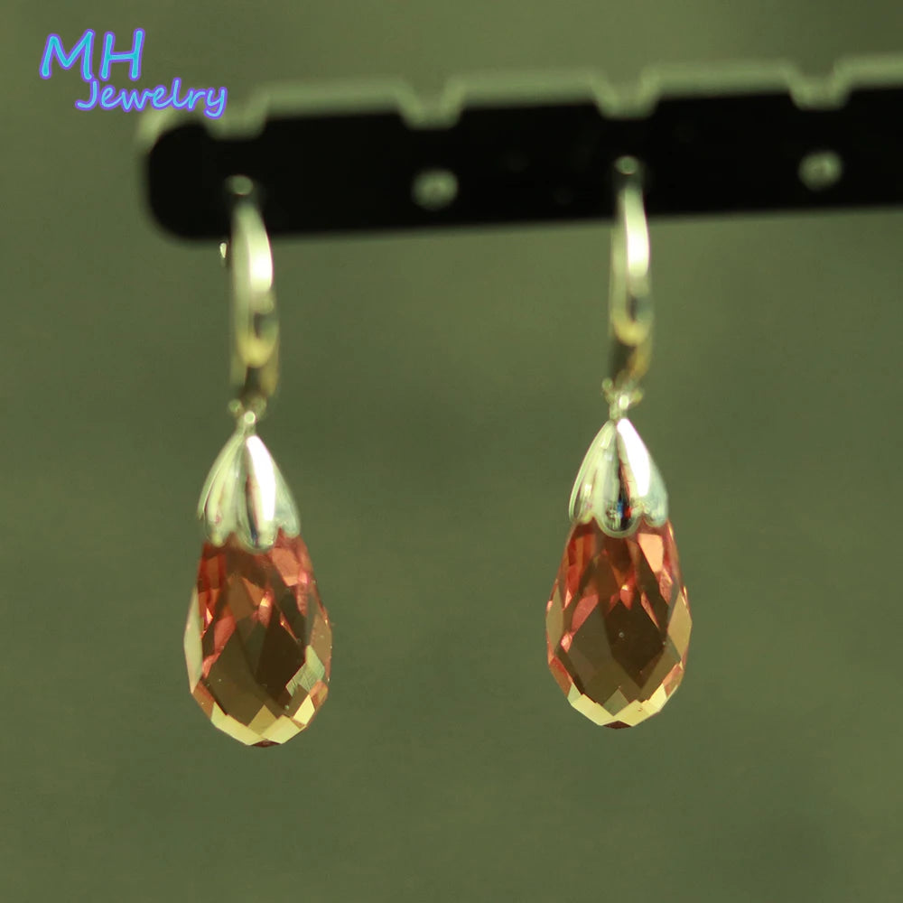 Zultanite Long Water Droplets Earrings 925 Sterling Silver