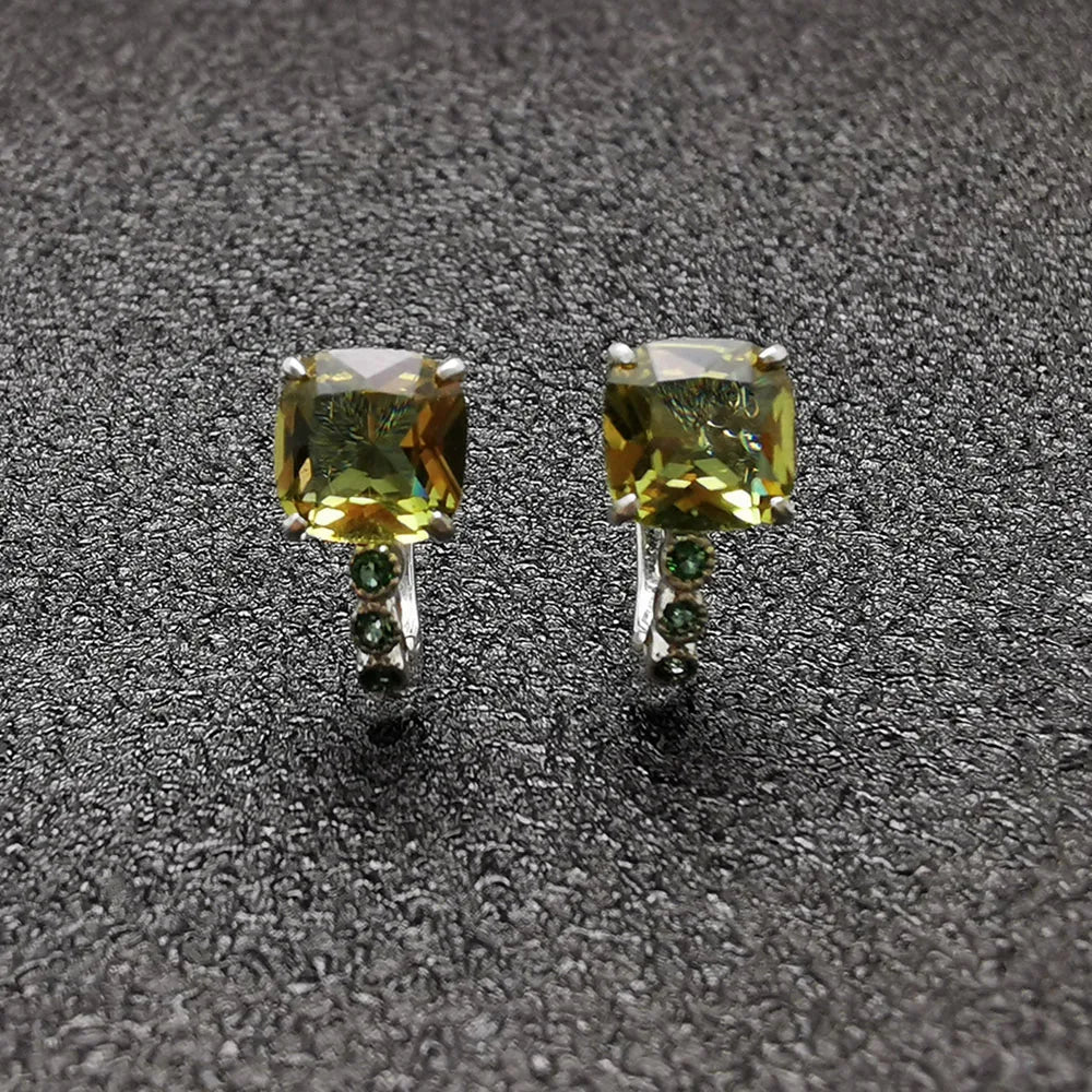 Zultanite Earrings 925 Sterling Silver Change Diaspore Stone Fine Jewelry