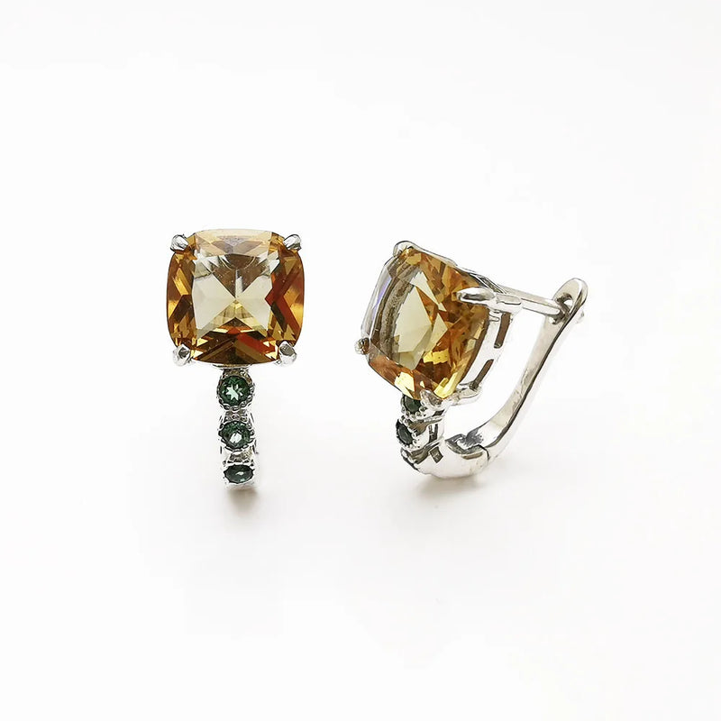 Zultanite Earrings 925 Sterling Silver Change Diaspore Stone Fine Jewelry