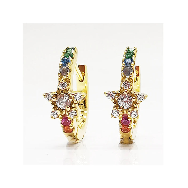 925 Silver Multicolor Gemstone Earrings for Women