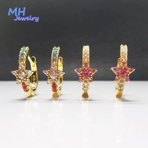 925 Silver Multicolor Gemstone Earrings for Women