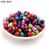 1000pcs/4mm Acrylic Loose Beads Random Mixed Miracle Round Beads