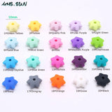 10MM Baby Six-Pointed Star Teething Beads BPA-Free 50pcs