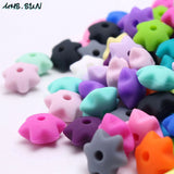 10MM Baby Six-Pointed Star Teething Beads BPA-Free 50pcs