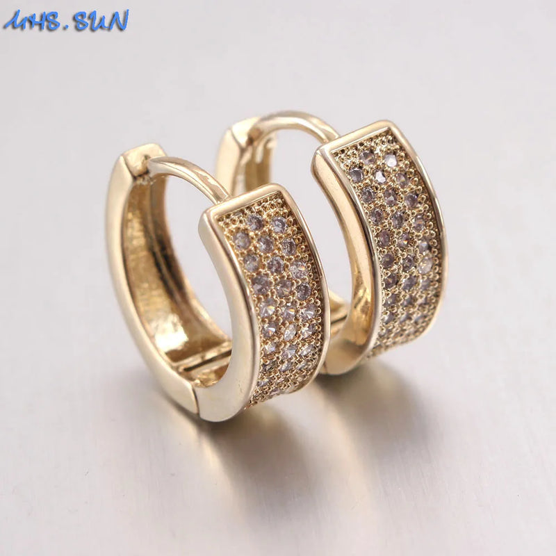 10PCS CZ Crystal Hoop Earrings for Party Girl Gift