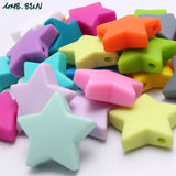 15PCS Star Food Silicone Beads Teething Baby Teether For DIY Nursing Necklace