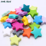 15PCS Star Food Silicone Beads Teething Baby Teether For DIY Nursing Necklace