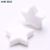 15PCS Star Food Silicone Beads Teething Baby Teether For DIY Nursing Necklace