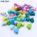 15mm Heart Shape Silicone Teething Beads DIY Nursing Jewelry