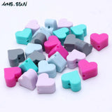 15mm Heart Shape Silicone Teething Beads DIY Nursing Jewelry