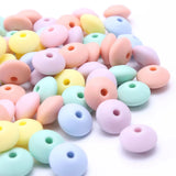 200pcs Candy Silicone Beads Pastel Soft Lentil DIY Necklace Baby Teether Toys