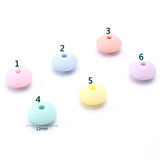 200pcs Candy Silicone Beads Pastel Soft Lentil DIY Necklace Baby Teether Toys