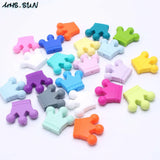 20PCS Crown Shaped Silicone Beads 35*30mm Teether For Infant Teething