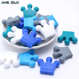 20PCS Food Crown Silicone Beads Teething DIY Loose Teether For Kids Necklace