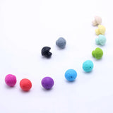 30pcs Mushroom Silicone Beads for Baby Teething Jewelry DIY Crafts