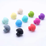 30pcs Mushroom Silicone Beads for Baby Teething Jewelry DIY Crafts