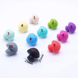 30pcs Mushroom Silicone Beads for Baby Teething Jewelry DIY Crafts