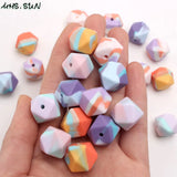 30PCS 14MM Hexagon Silicone Beads Baby Teether Food Grade Teething Toy