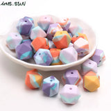 30PCS 14MM Hexagon Silicone Beads Baby Teether Food Grade Teething Toy