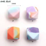 30PCS 14MM Hexagon Silicone Beads Baby Teether Food Grade Teething Toy