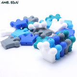 40PCS BPA Silicone Beads Crown Shaped Teether for DIY Baby Necklace