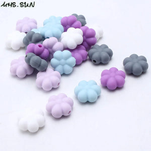 50PCS 14MM Silicone Teething Beads for Baby Teethers Necklace DIY Toy BPA