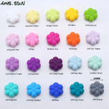 50PCS 14MM Silicone Teething Beads for Baby Teethers Necklace DIY Toy BPA