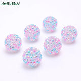 50pcs Chunky Resin Rhinestone Beads for DIY Kids Necklace Jewelry