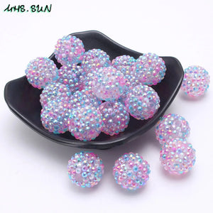 50pcs Chunky Resin Rhinestone Beads for DIY Kids Necklace Jewelry