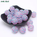 50pcs Chunky Resin Rhinestone Beads for DIY Kids Necklace Jewelry