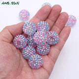 50pcs Chunky Resin Rhinestone Beads for DIY Kids Necklace Jewelry
