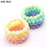 8Pcs Colorful Acrylic Bead Bracelets for Kids Party