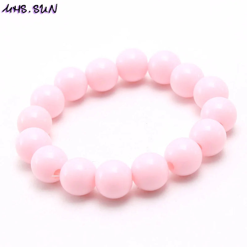 8Pcs Colorful Acrylic Bead Bracelets for Kids Party