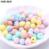 9mm Silicone Round Beads Mixed Nursing Teether for Baby Necklace