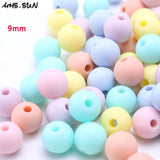 9mm Silicone Round Beads Mixed Nursing Teether for Baby Necklace