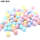 9mm Silicone Round Beads Mixed Nursing Teether for Baby Necklace