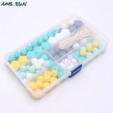 Baby DIY Silicone Beads Set - BPA Free Loose Beads for Teether Jewelry